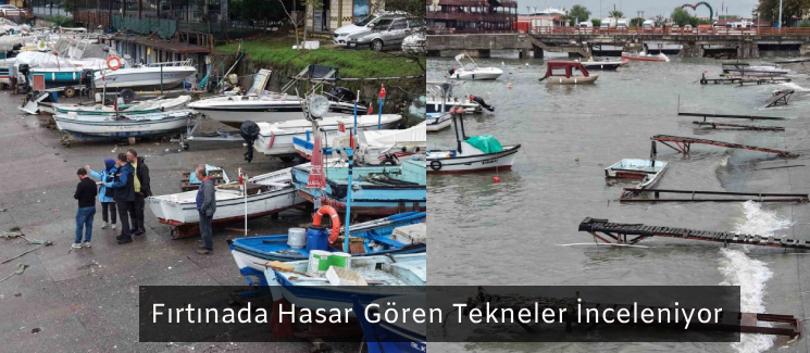 F�rt�nada Hasar G�ren Tekneler �ncelendi
